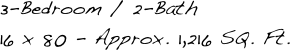 3-Bedroom / 2-Bath