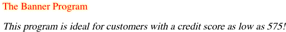The Banner Program