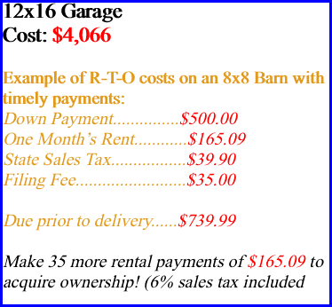 12x16 Garage